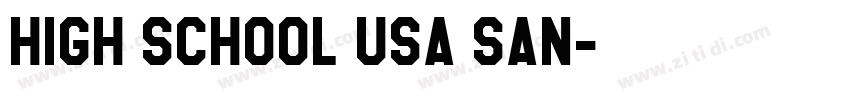 High School USA San字体转换